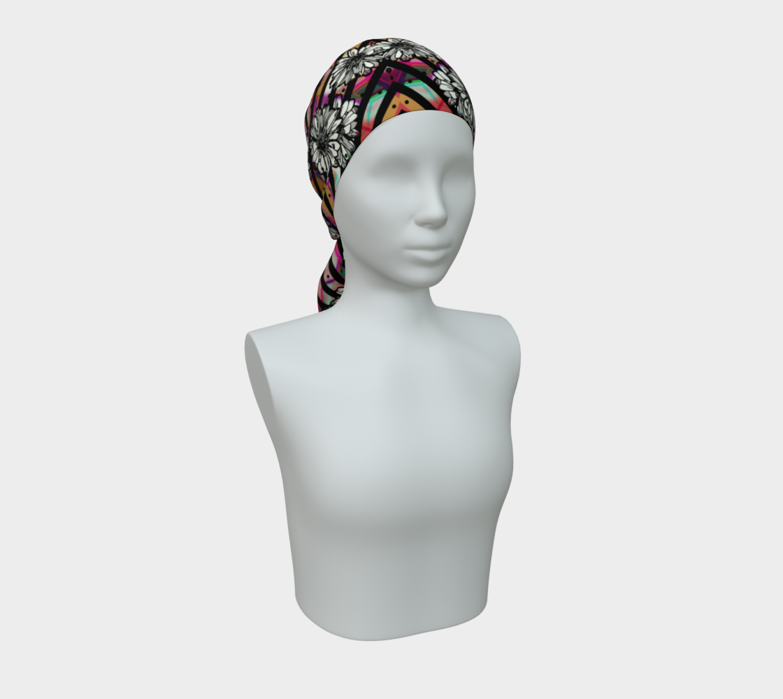 Electric daisy silk scarf