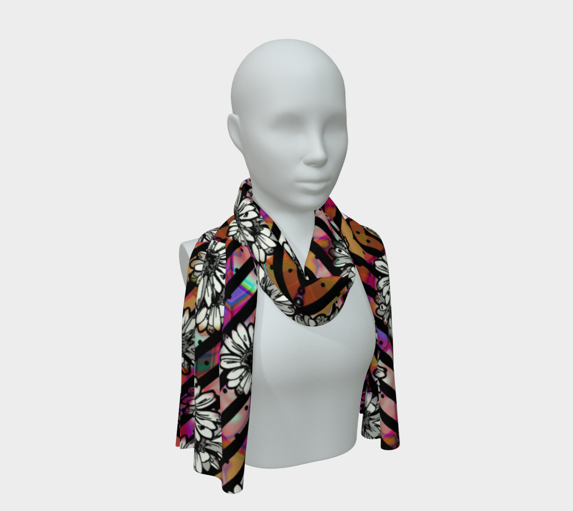 Electric daisy silk scarf