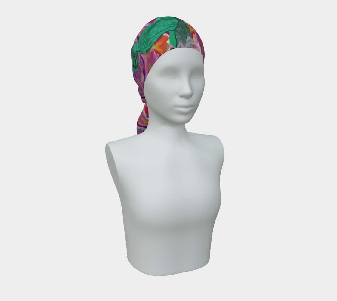 AbstractAsh silk scarf