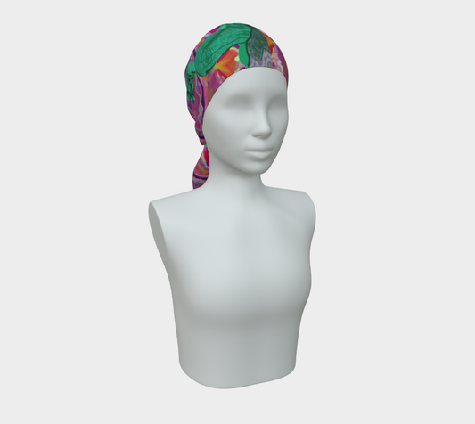 AbstractAsh silk scarf