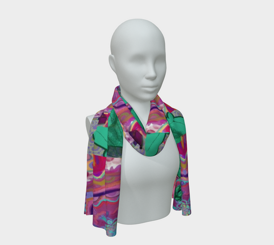 AbstractAsh silk scarf