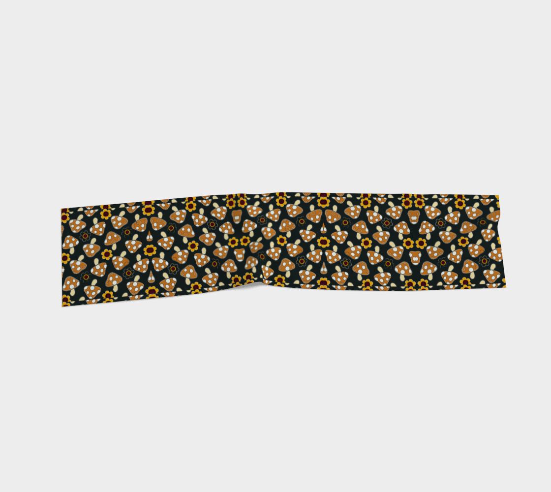 Flower & fungi silk scarf